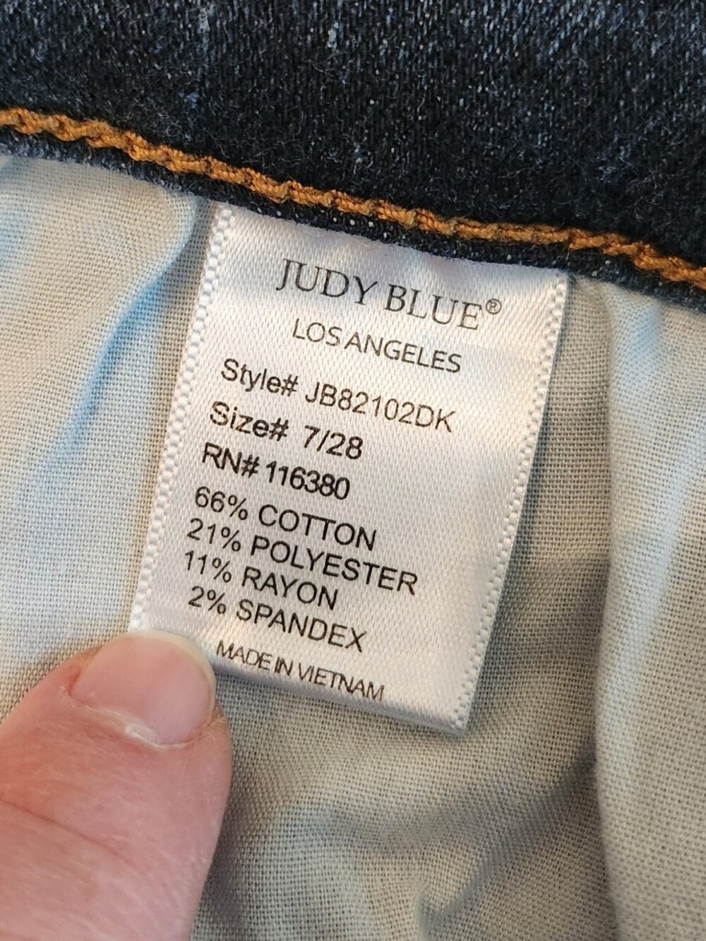 Judy Blue Relaxed Fit Blue Jeans Size 7/28 - Picture 6 of 7